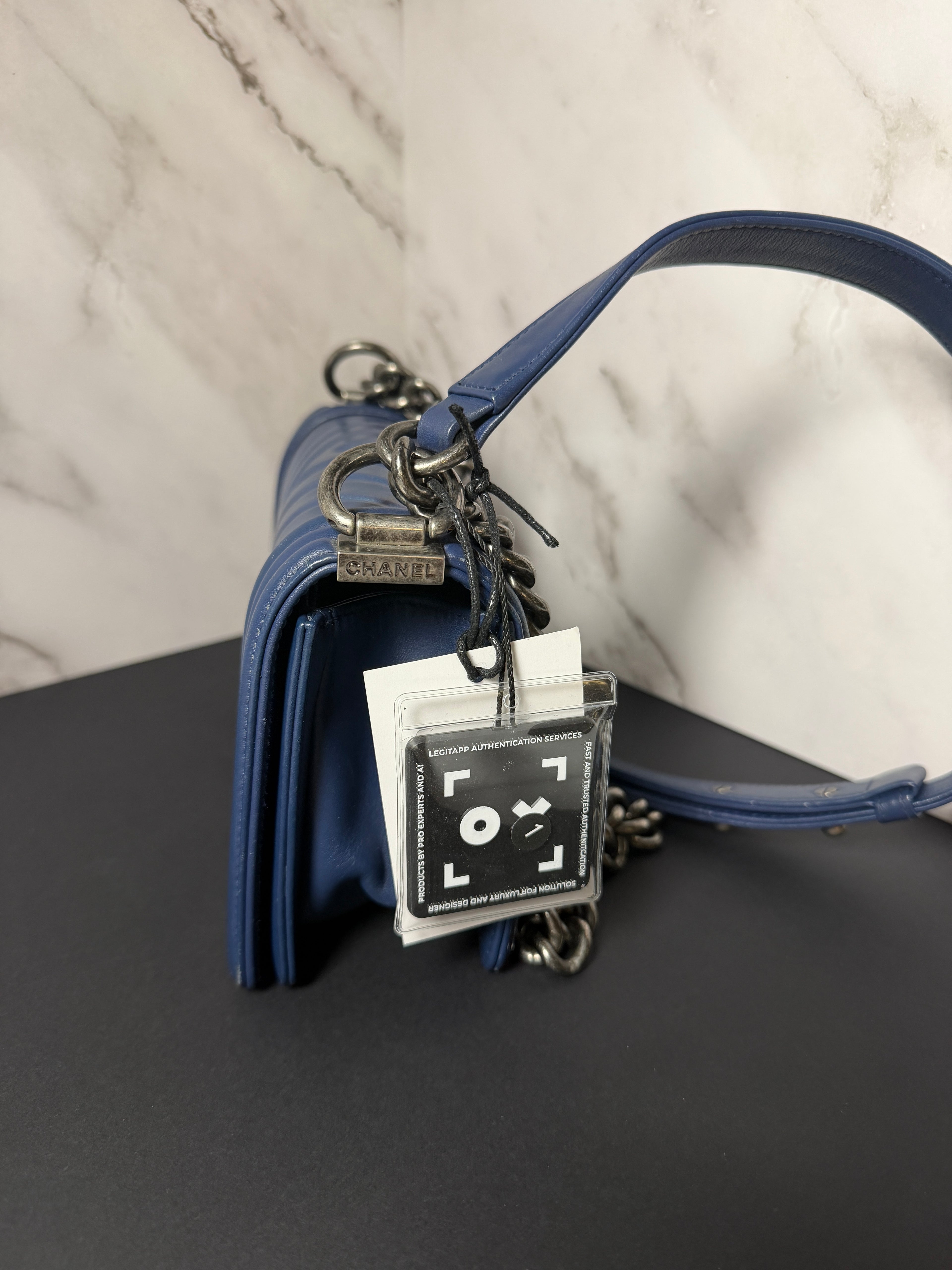 *RARE* Chanel Iridescent Chevron Small Boy Flap Bag - Karl Lagerfeld Collection