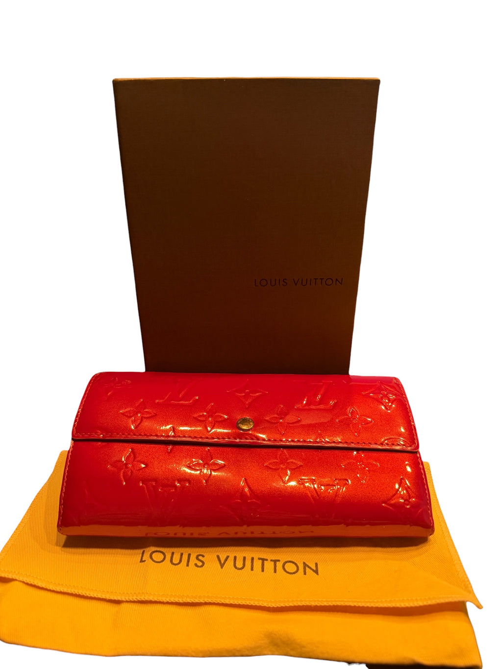 Louis Vuitton Vernis Monogram Portefeuille Sarah Wallet