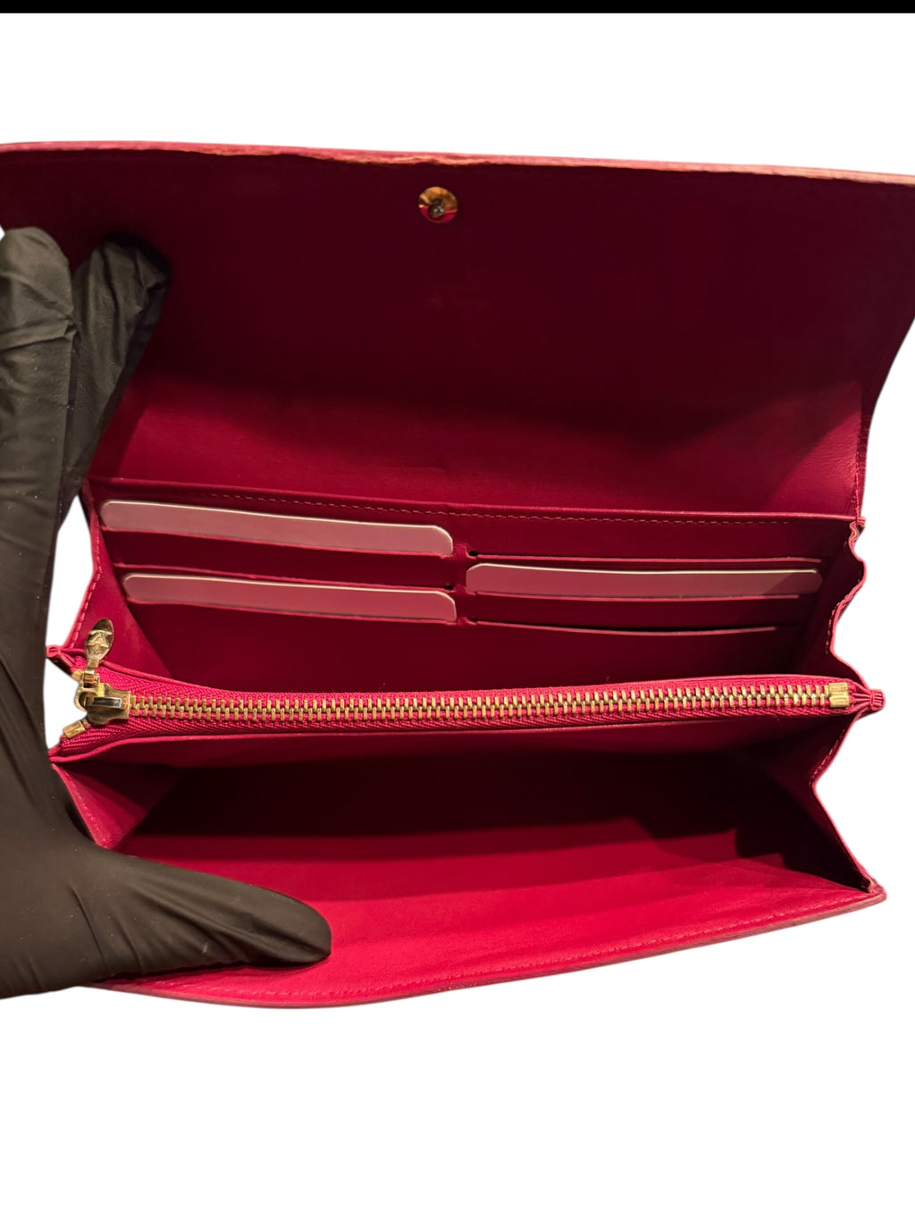 Louis Vuitton Vernis Monogram Portefeuille Sarah Wallet