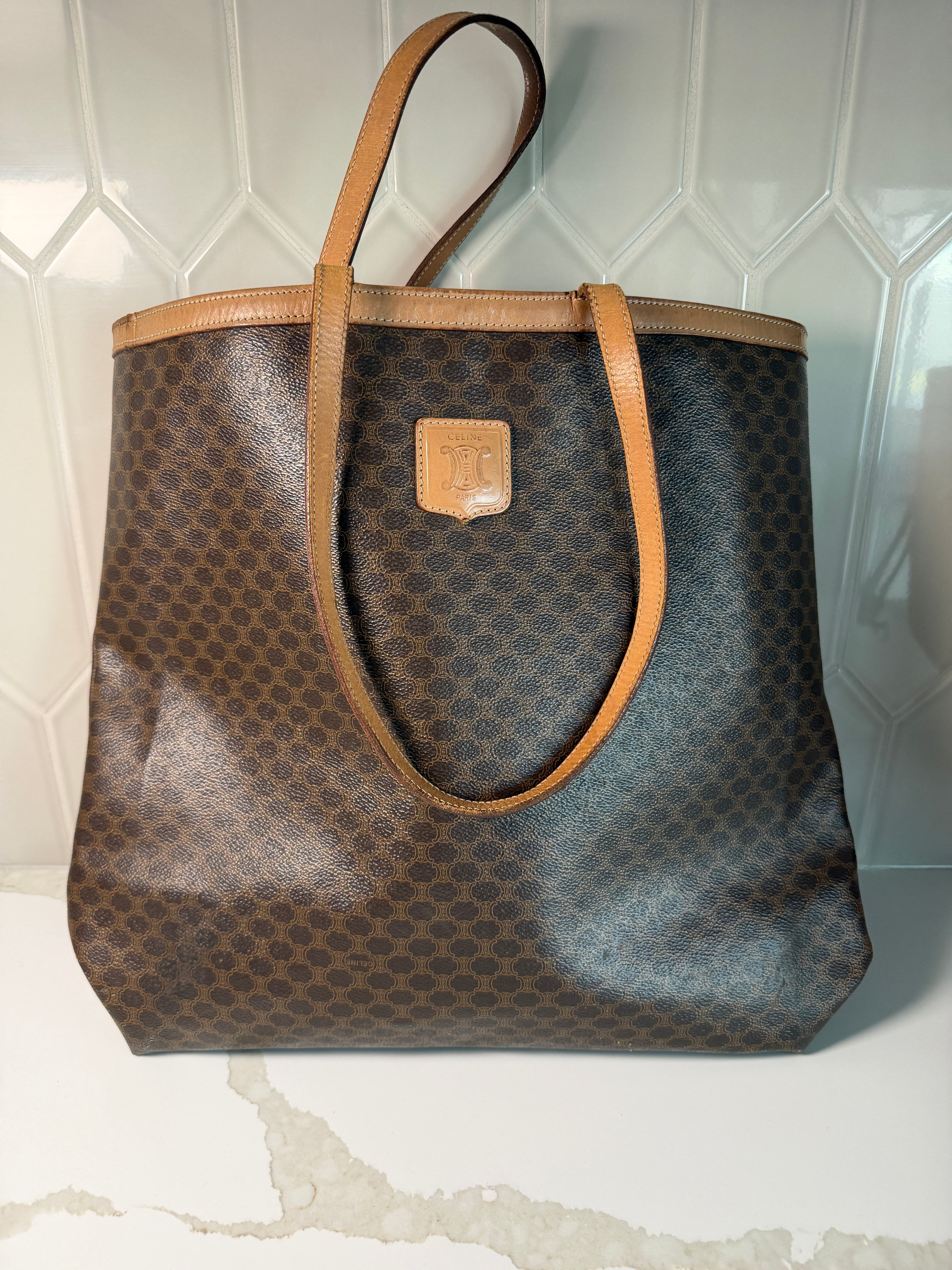 Vintage Celine Macadam Tote Bag