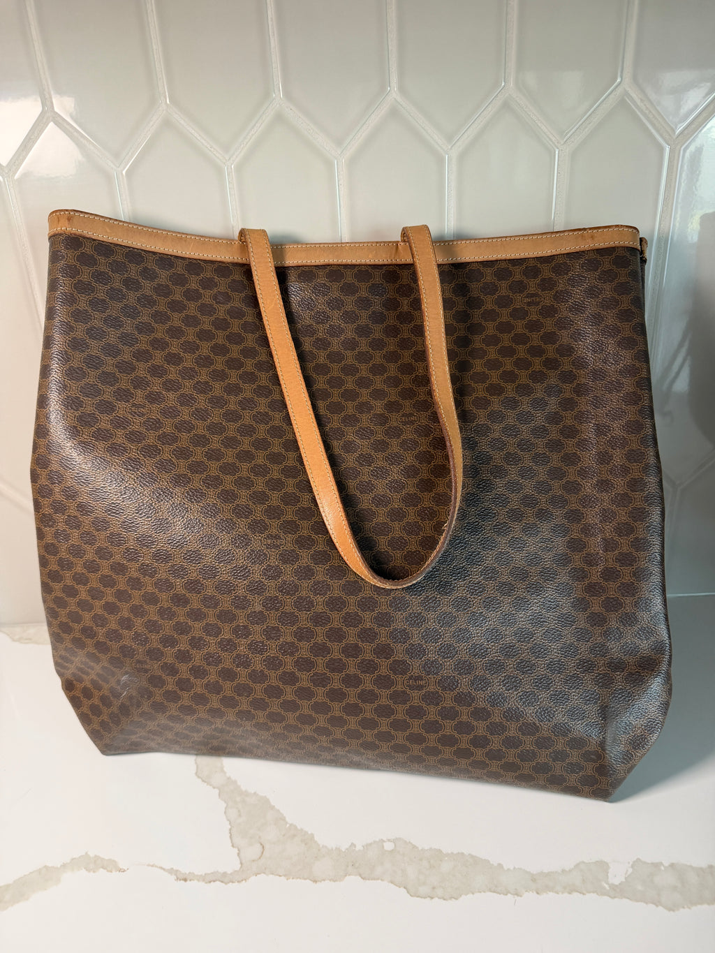 Vintage Celine Macadam Tote Bag