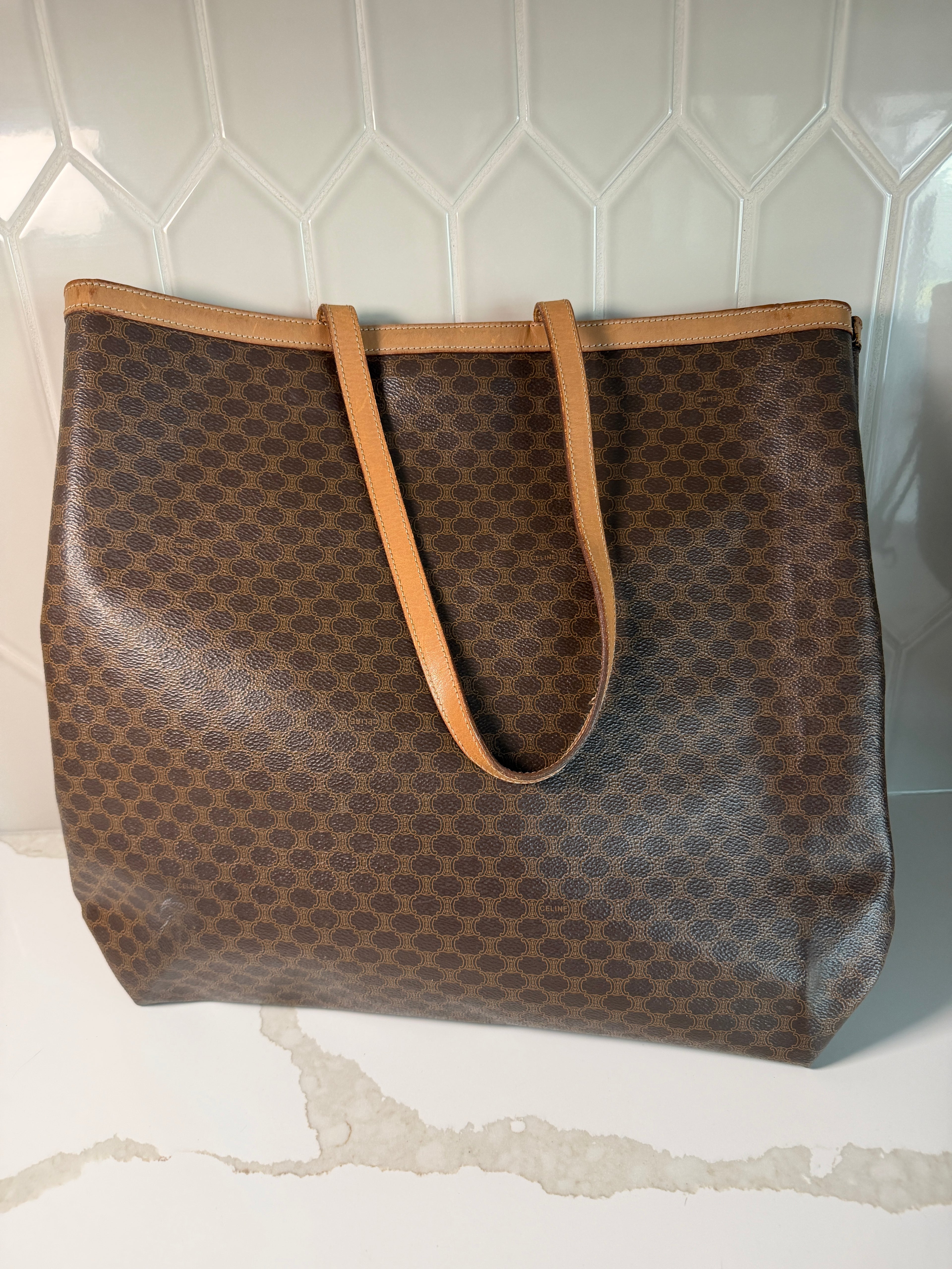 Vintage Celine Macadam Tote Bag