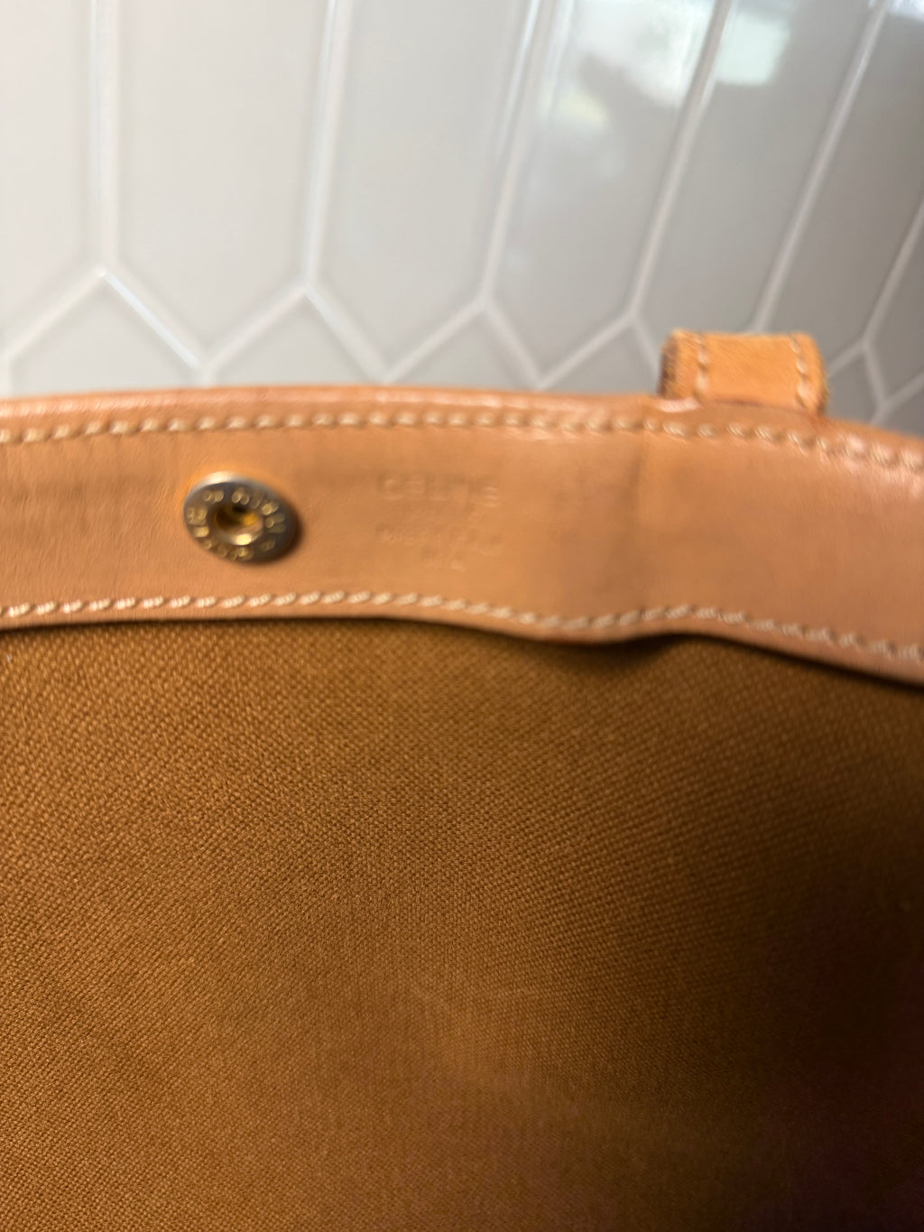 Vintage Celine Macadam Tote Bag