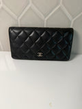 Chanel Black Lambskin Bifold Wallet