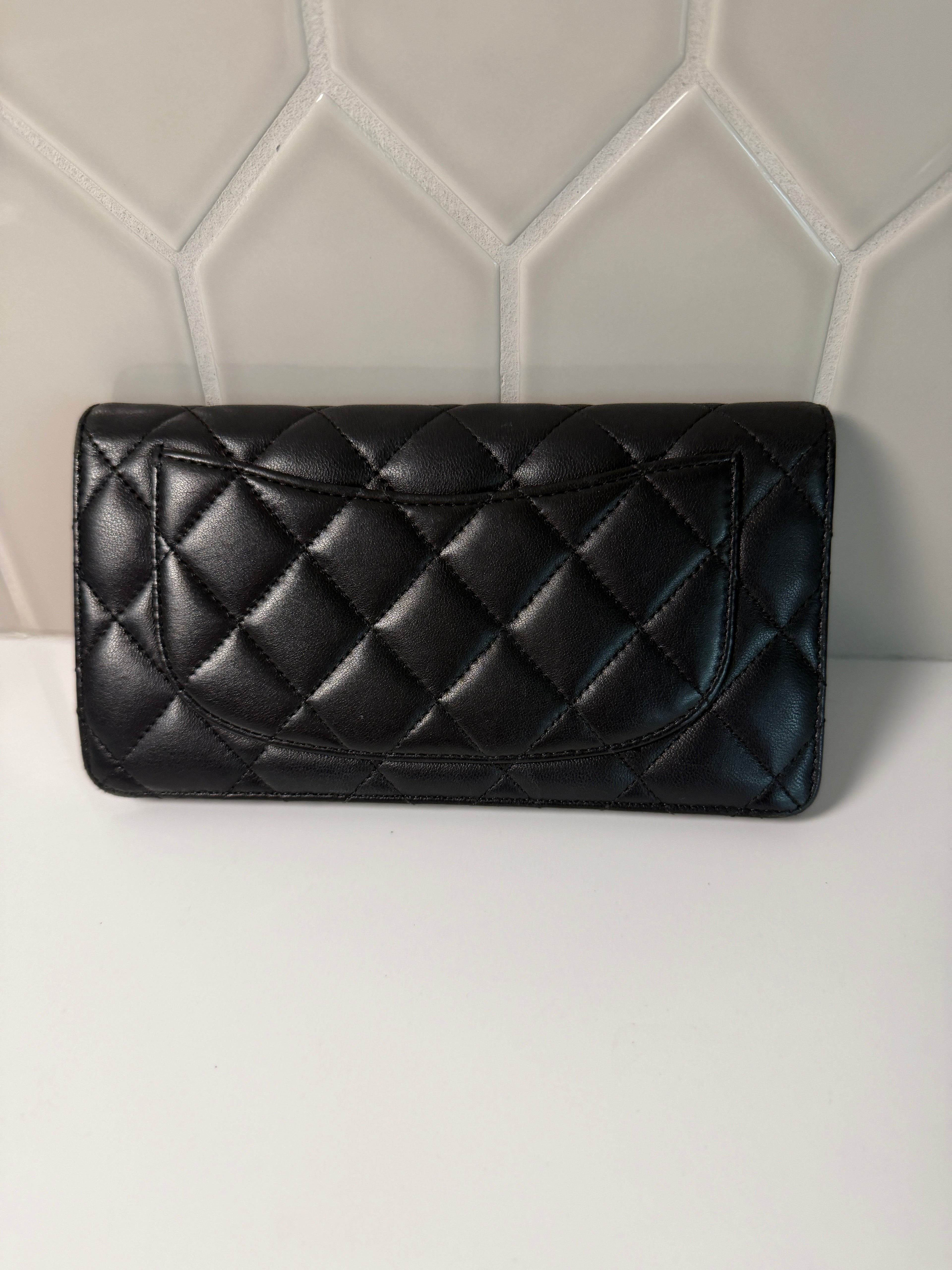 Chanel Black Lambskin Bifold Wallet