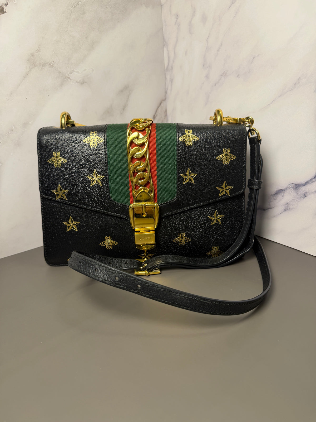 Gucci Sylvia Bee Star Shoulder Bag