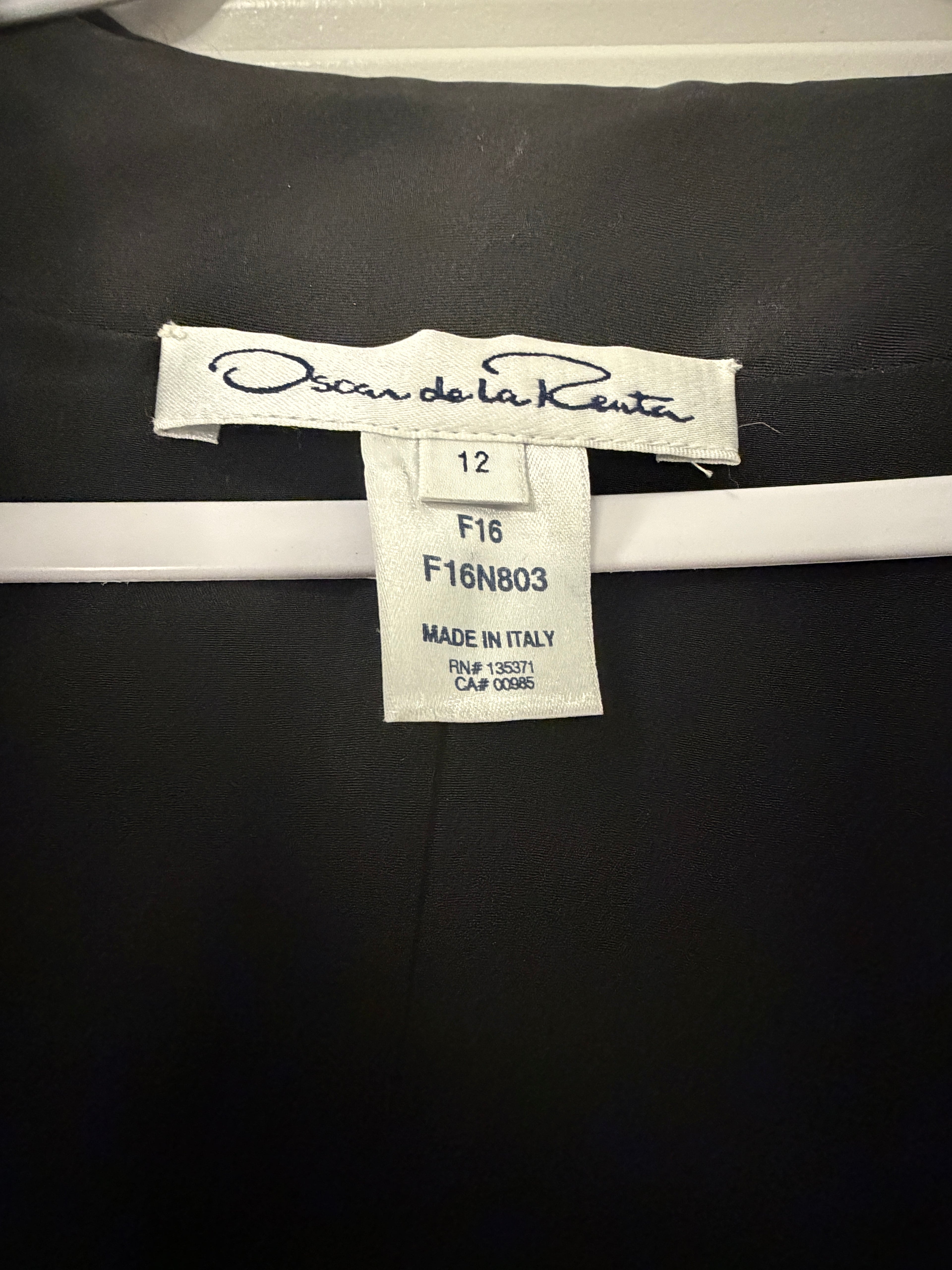 Oscar de la Renta tweed open-front coat