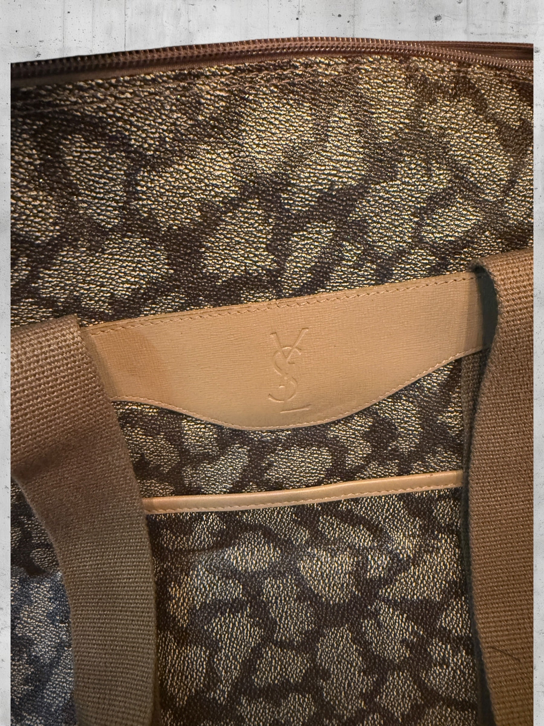 COA Included | Authentic Vintage YSL Weekender 3-Piece Set | Giraffe Print