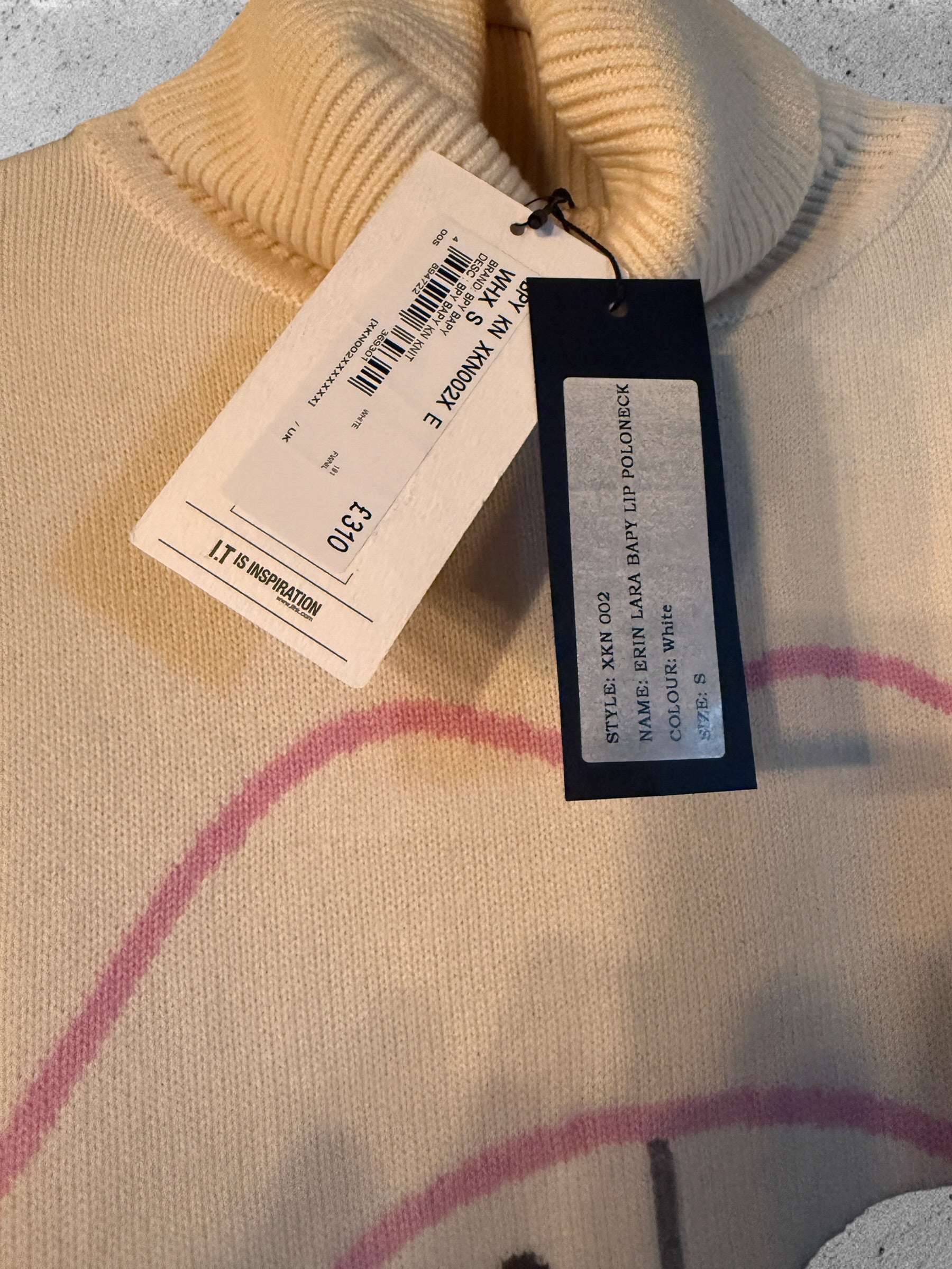New with Tags - Bape Bapy X Markus Lupfer Turtleneck Sweater - Lip Design. Size small, fits oversized