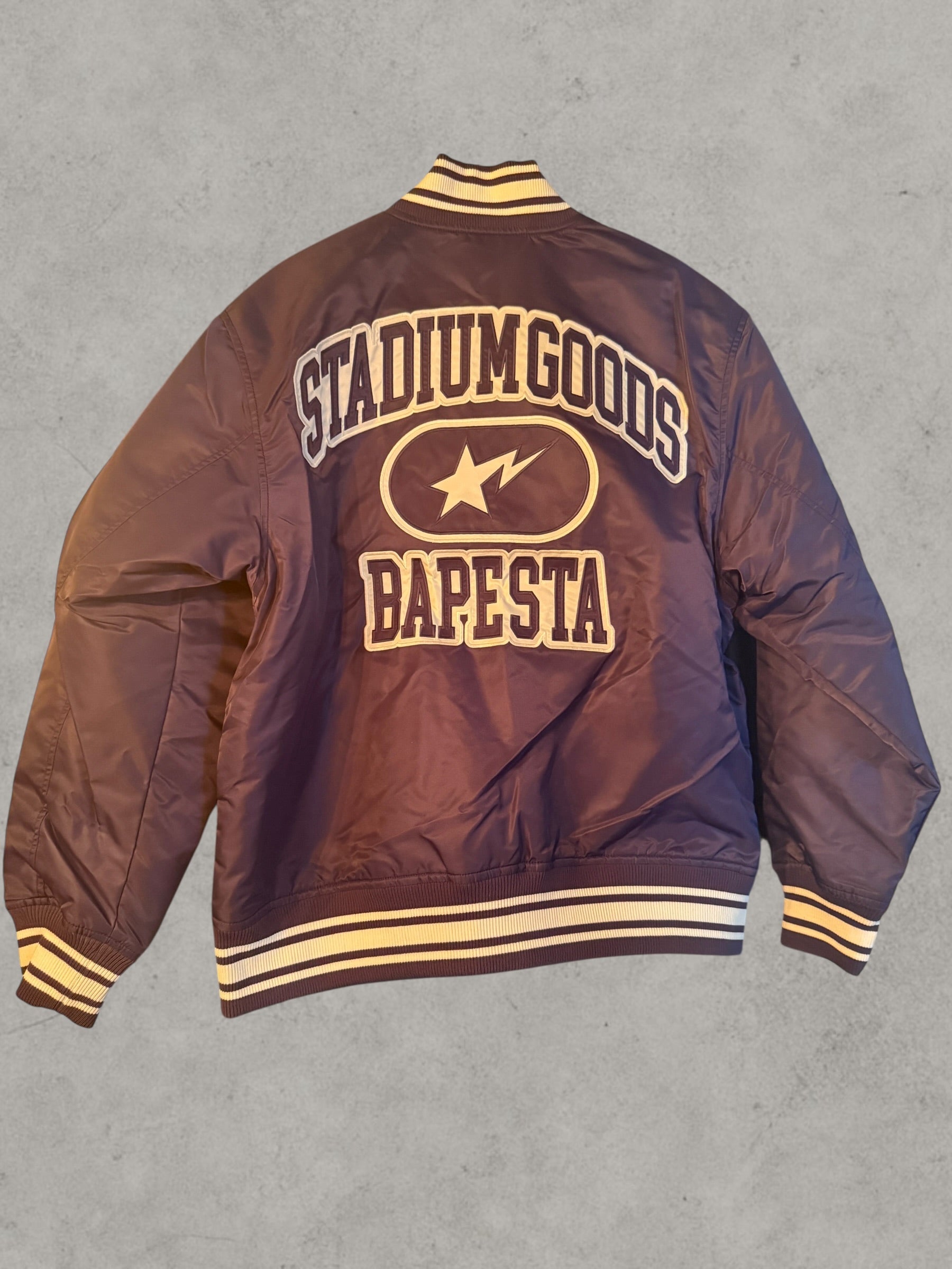 A Bathing Ape | Bape X Stadium Goods Varsity Mens Jacket | Navy | Medium
