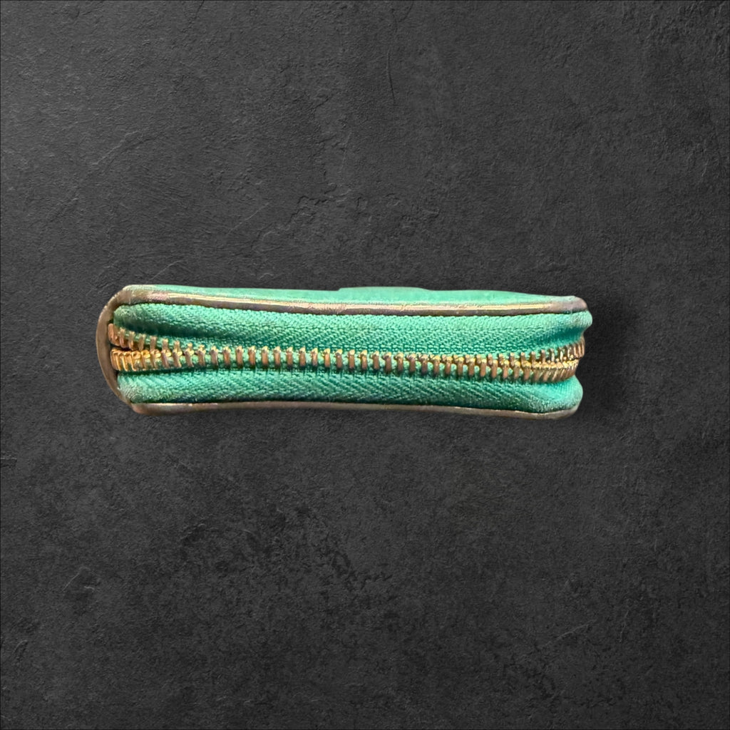 *Rare* Chloe GREEN pebbled Leather Marcie Zippy Long Wallet