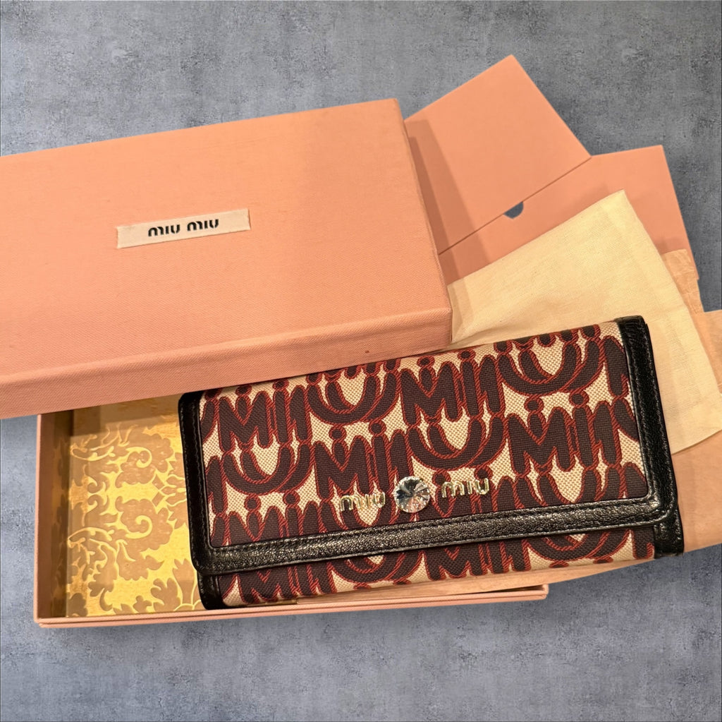 Miu Miu Madras bi-fold long wallet