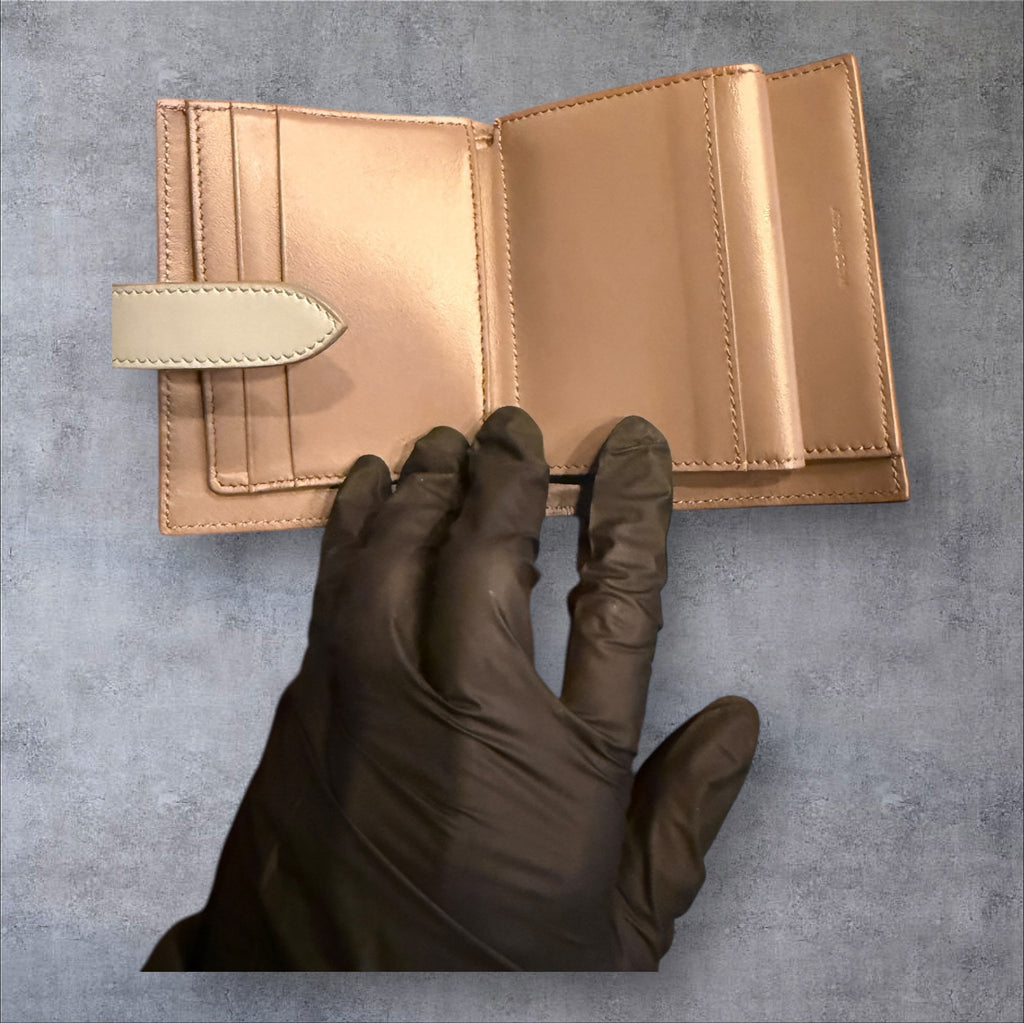 Celine Leather Two Tone Compact Wallet - Hedi Slimane Collection