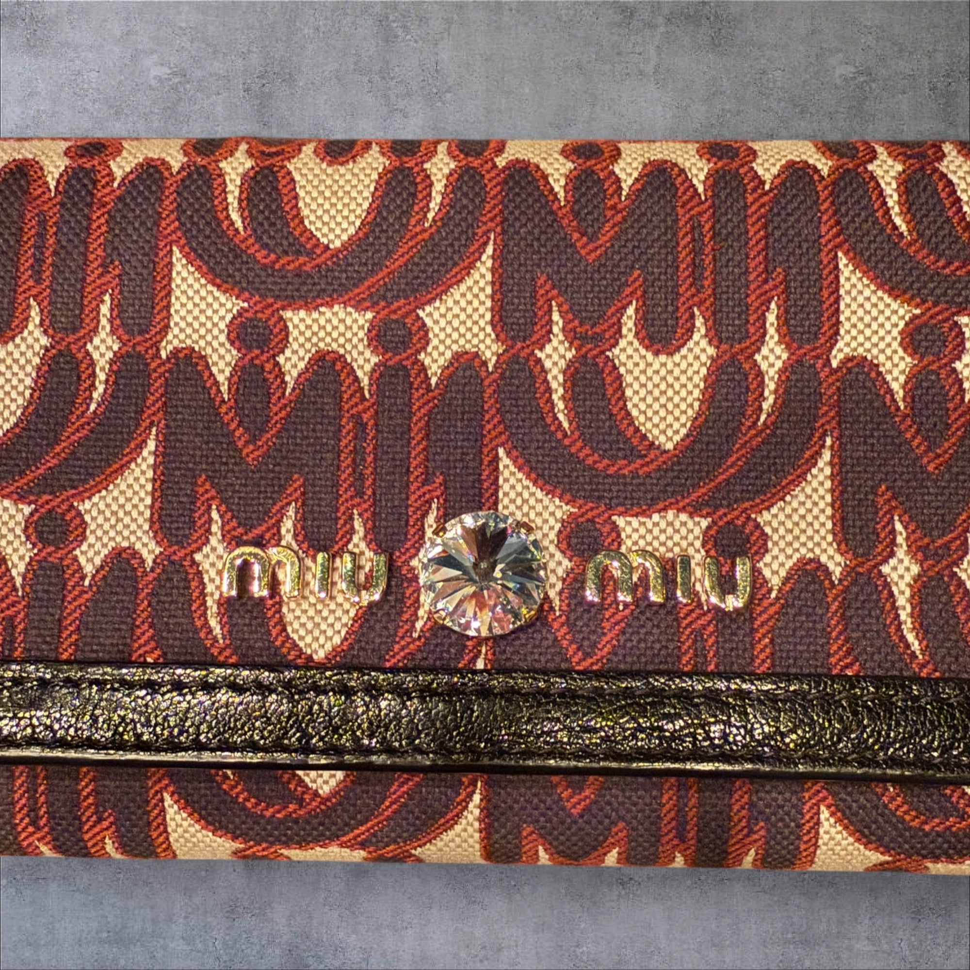 Miu Miu Madras bi-fold long wallet