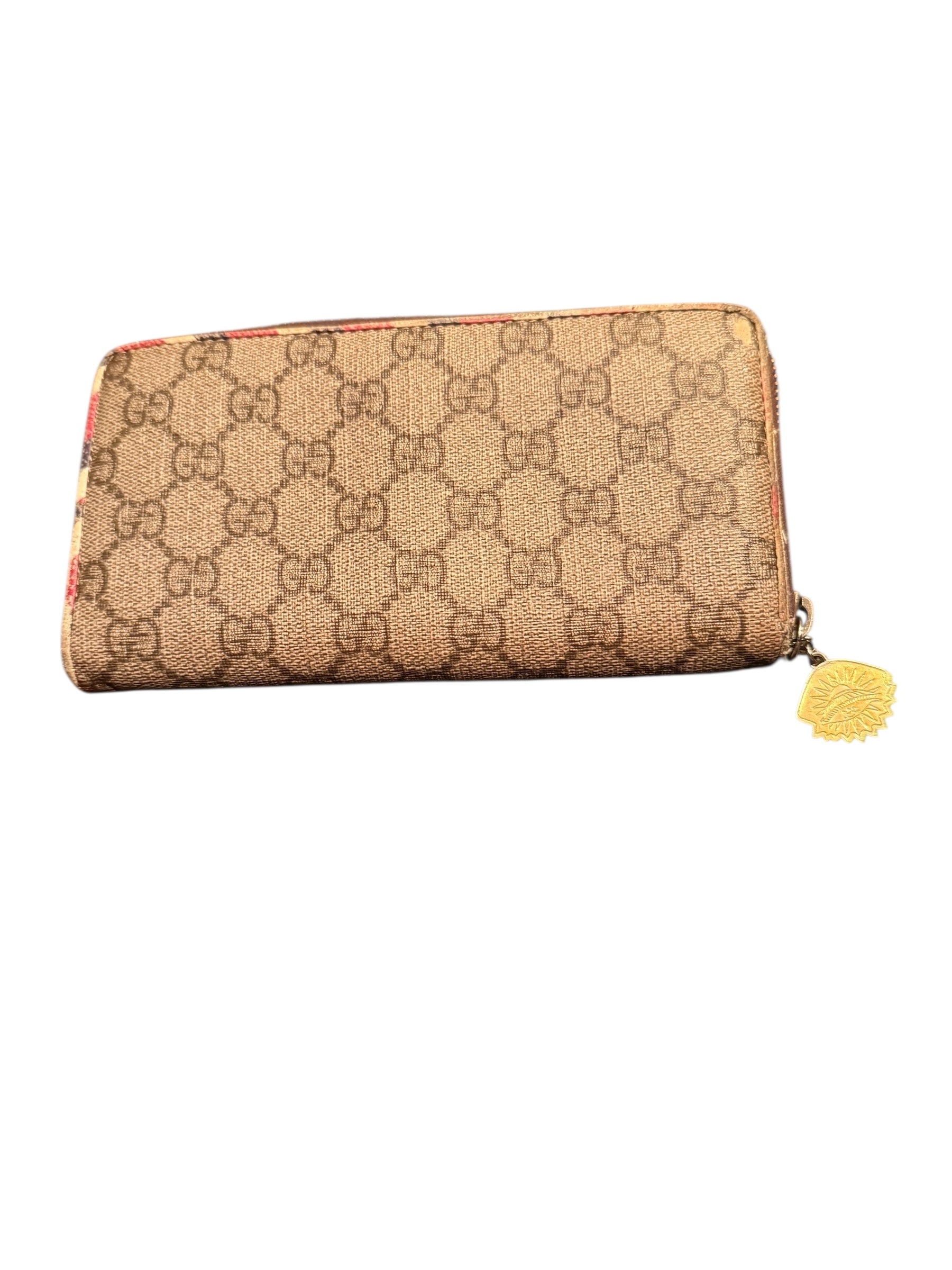 *Rare* GUCCI GG Supreme Courier Long Wallet Tiger and UFO Round zipper bi-fold