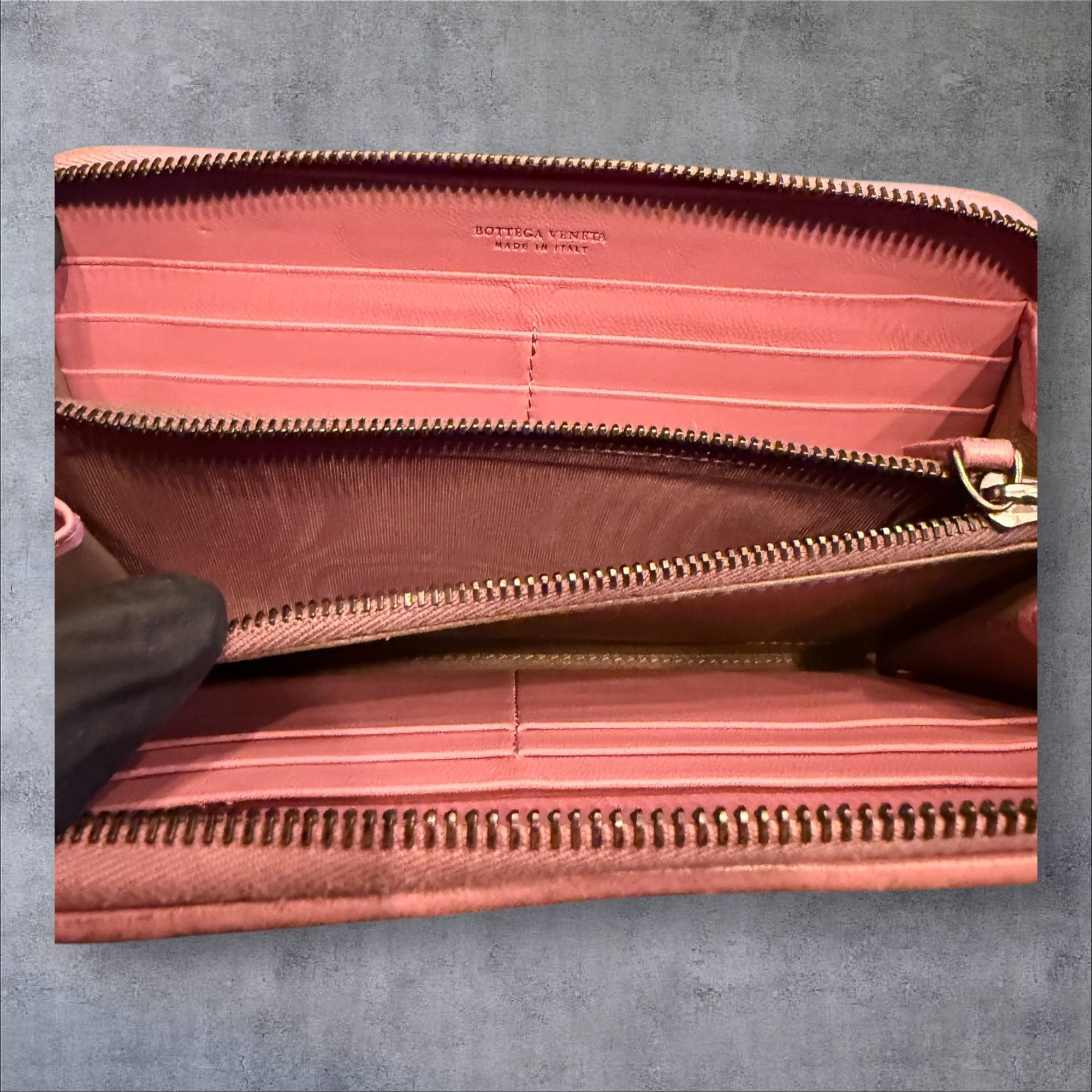 Bottega Veneta Intrecciato Long Zip-Around Wallet - Woven Leather with Stingray Panel