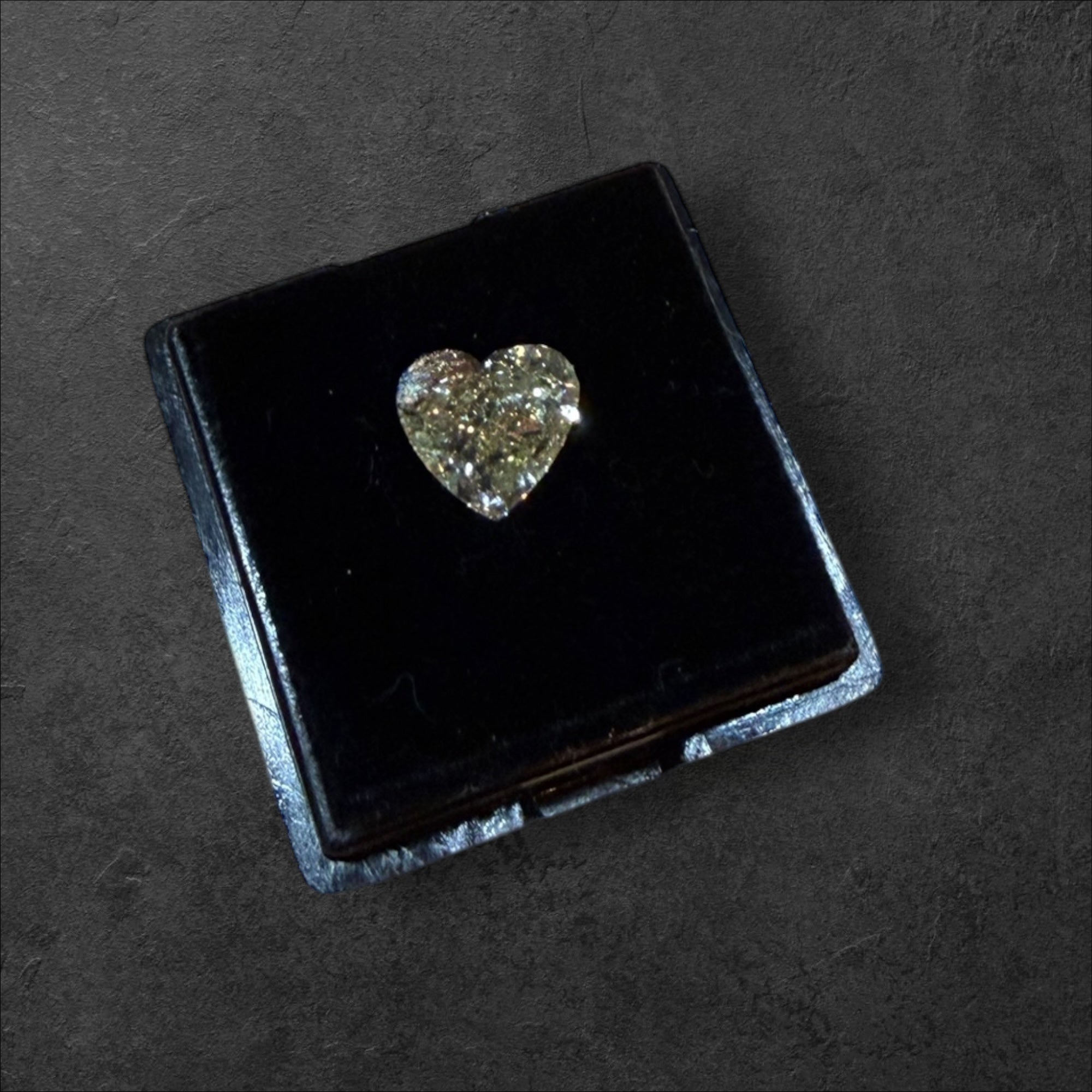 2.03 Carat Fancy Intense Yellow Heart Shaped Diamond - VVS 2 Modified Brilliant