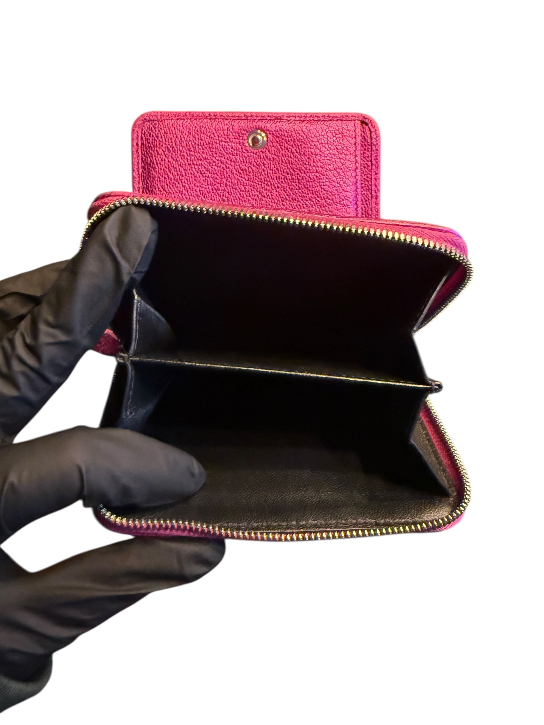*Rare* Balenciaga Metallic Pink Zip Around Wallet