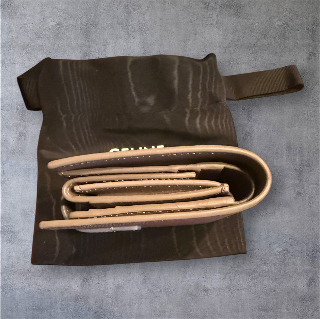 Celine Leather Two Tone Compact Wallet - Hedi Slimane Collection