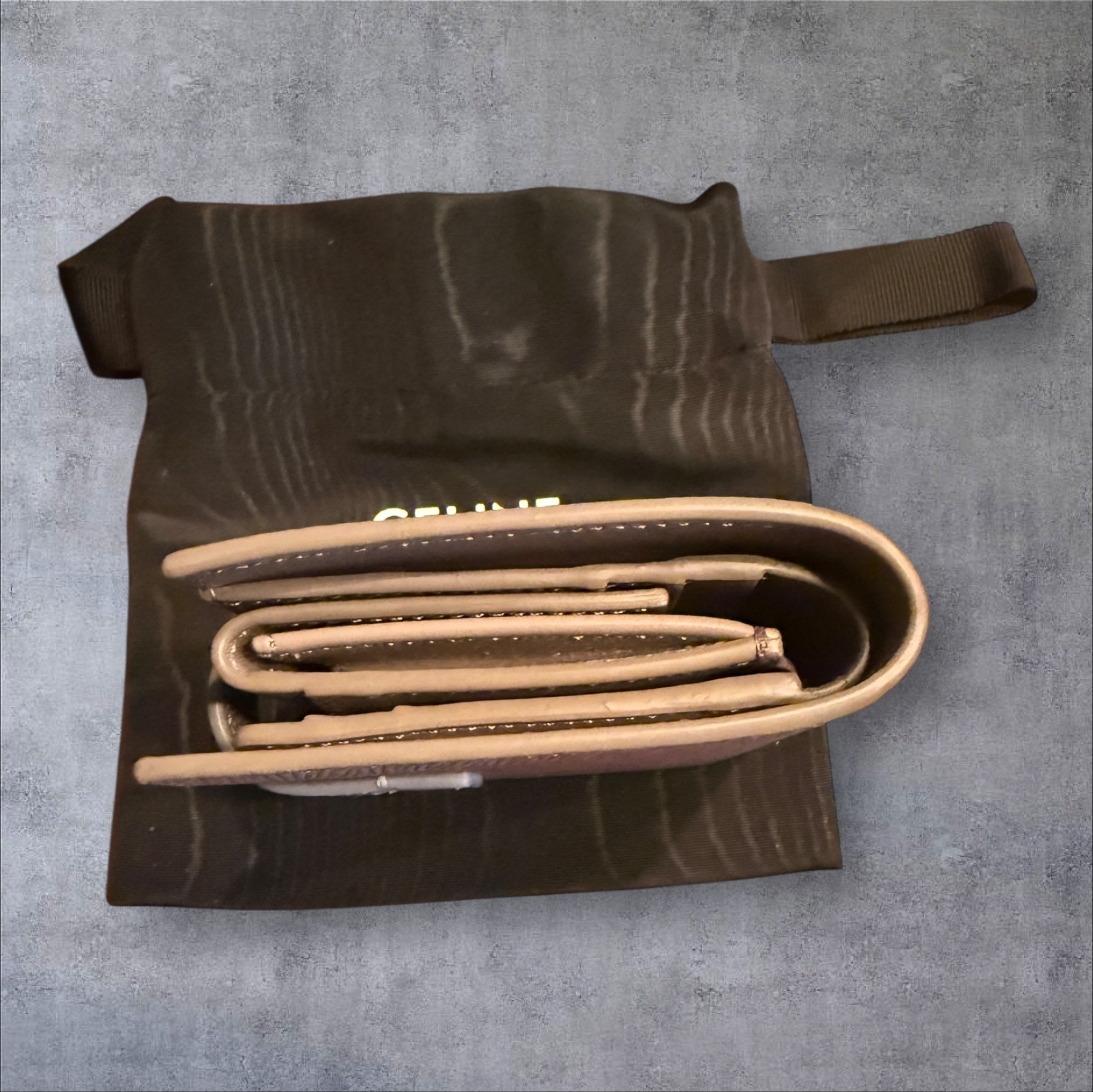Celine Leather Two Tone Compact Wallet - Hedi Slimane Collection