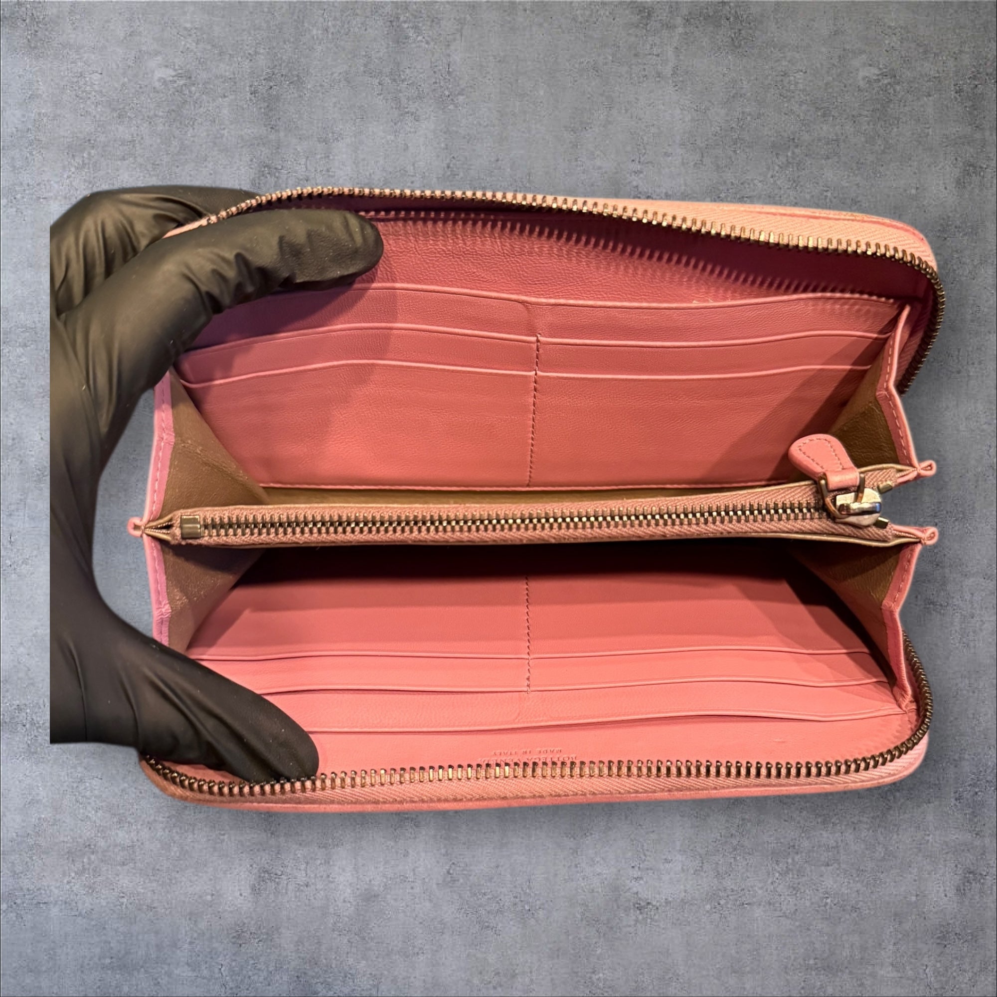 Bottega Veneta Intrecciato Long Zip-Around Wallet - Woven Leather with Stingray Panel