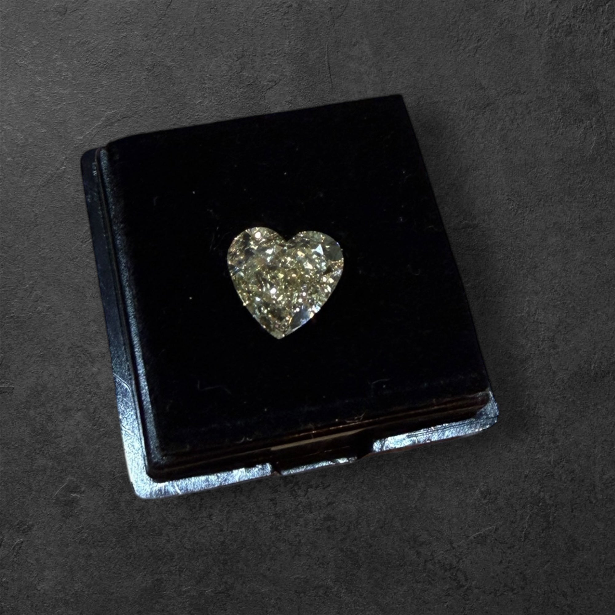 2.03 Carat Fancy Intense Yellow Heart Shaped Diamond - VVS 2 Modified Brilliant