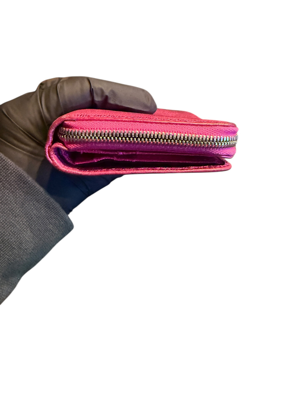 *Rare* Balenciaga Metallic Pink Zip Around Wallet