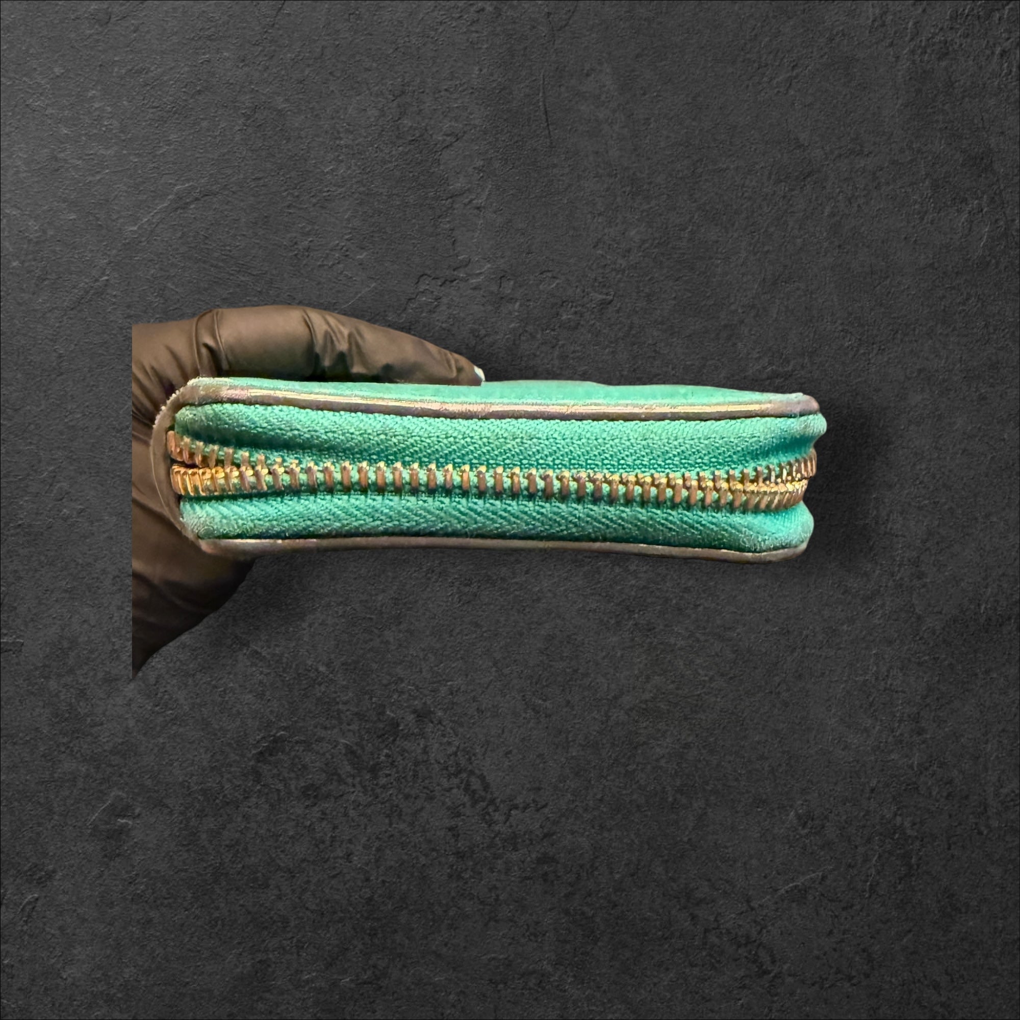 *Rare* Chloe GREEN pebbled Leather Marcie Zippy Long Wallet