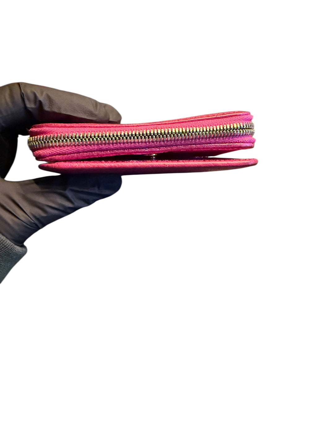*Rare* Balenciaga Metallic Pink Zip Around Wallet