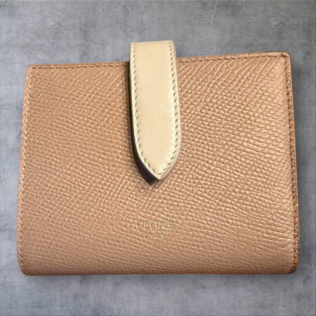 Celine Leather Two Tone Compact Wallet - Hedi Slimane Collection