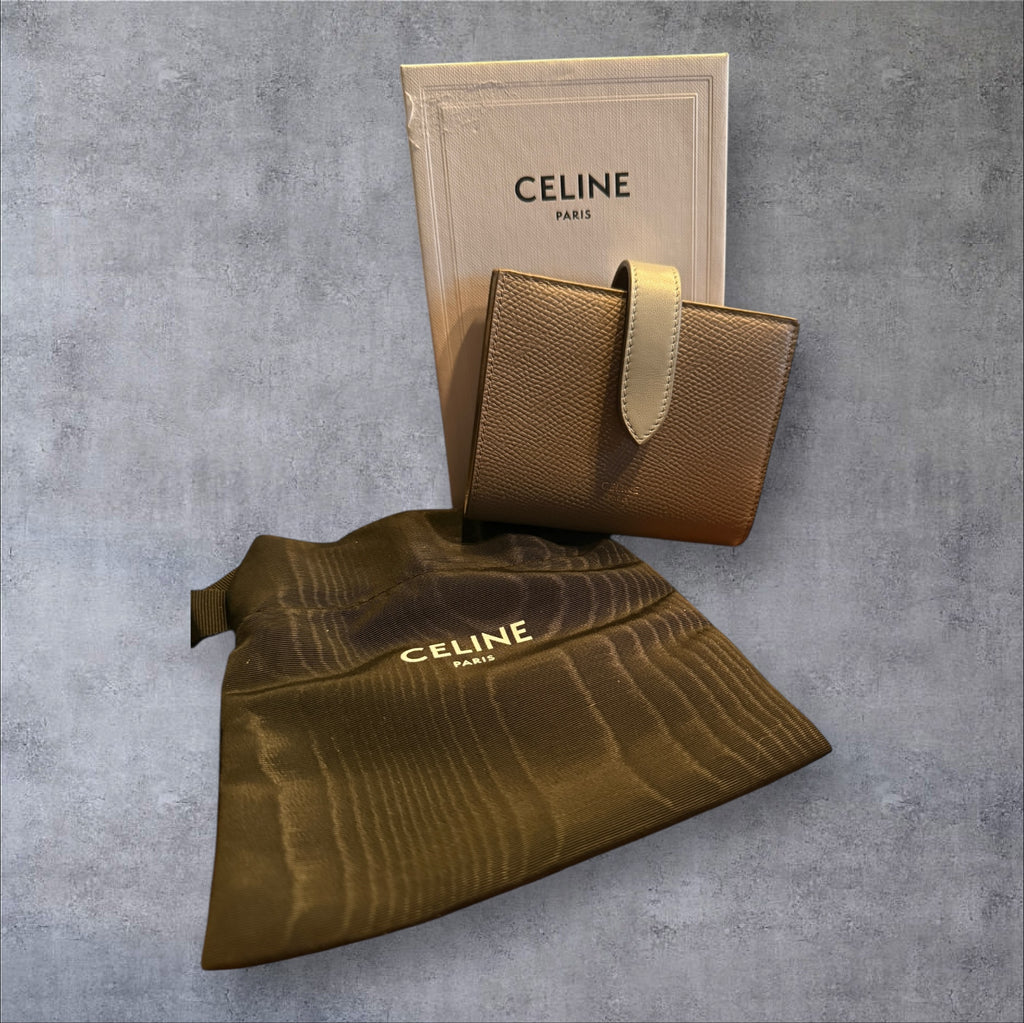 Celine Leather Two Tone Compact Wallet - Hedi Slimane Collection