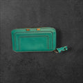 *Rare* Chloe GREEN pebbled Leather Marcie Zippy Long Wallet