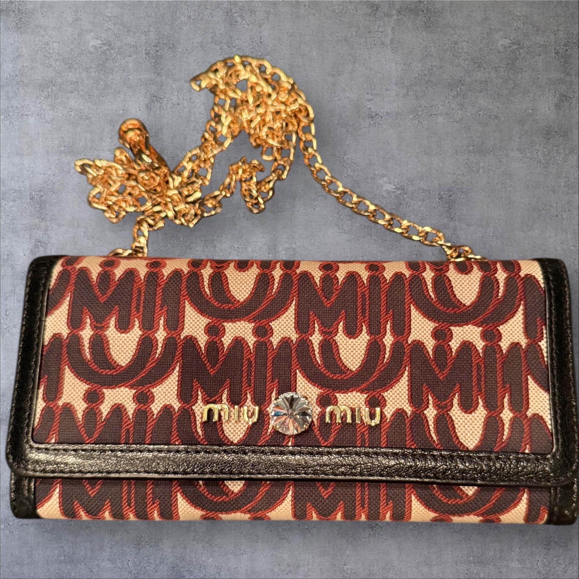 Miu Miu Madras bi-fold long wallet
