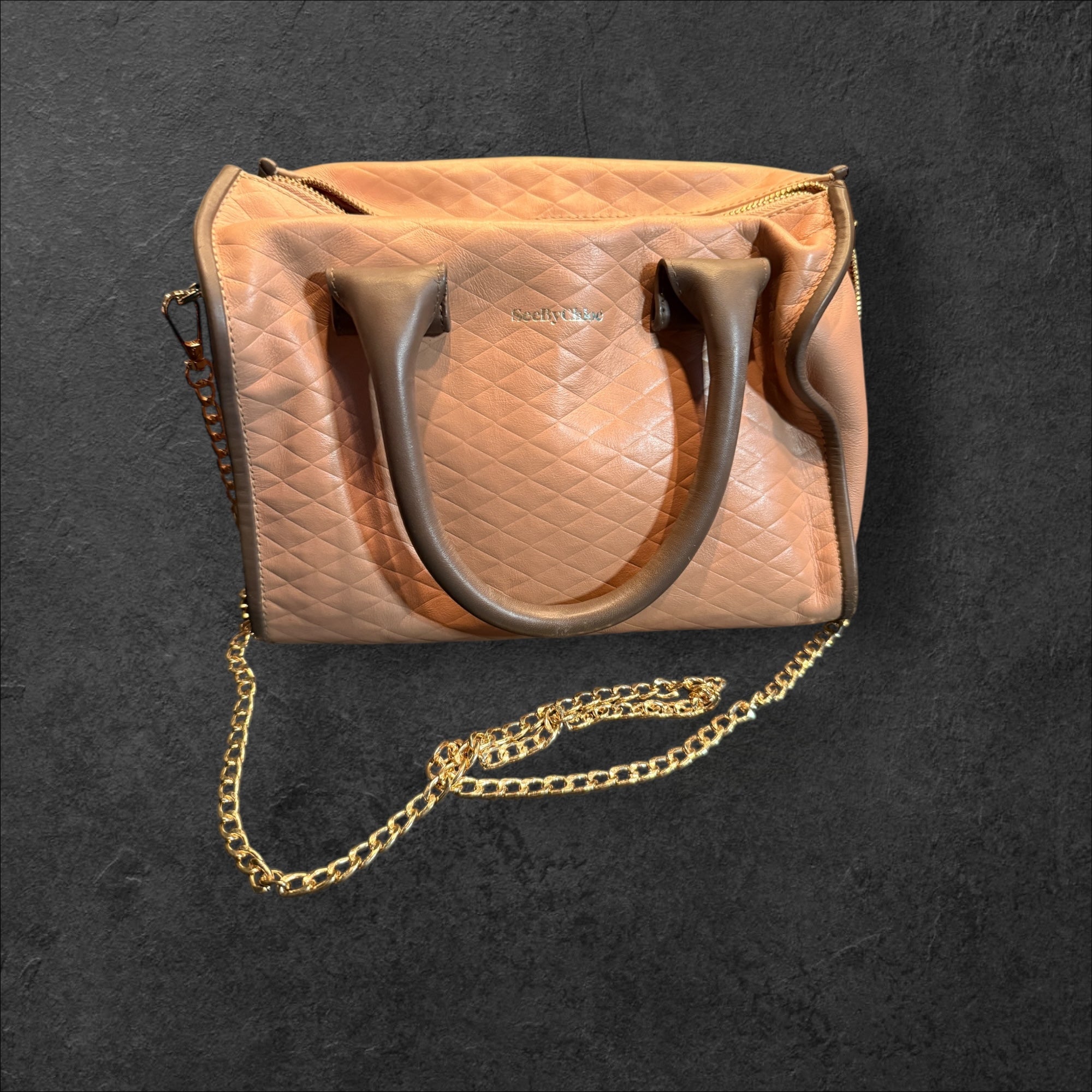 SeeByChloe Port Main Rosewood Two Way Satchel | Top Handle or Cross Body