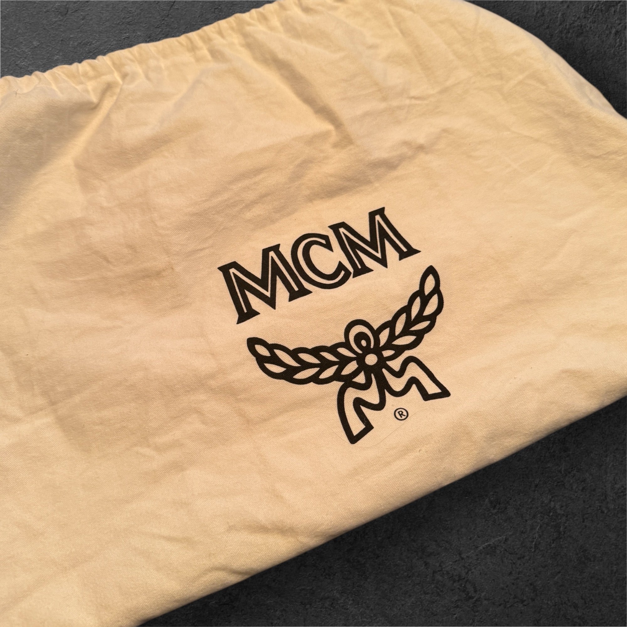 MCM Leather Top Handle Satchel with Strap - Yellow