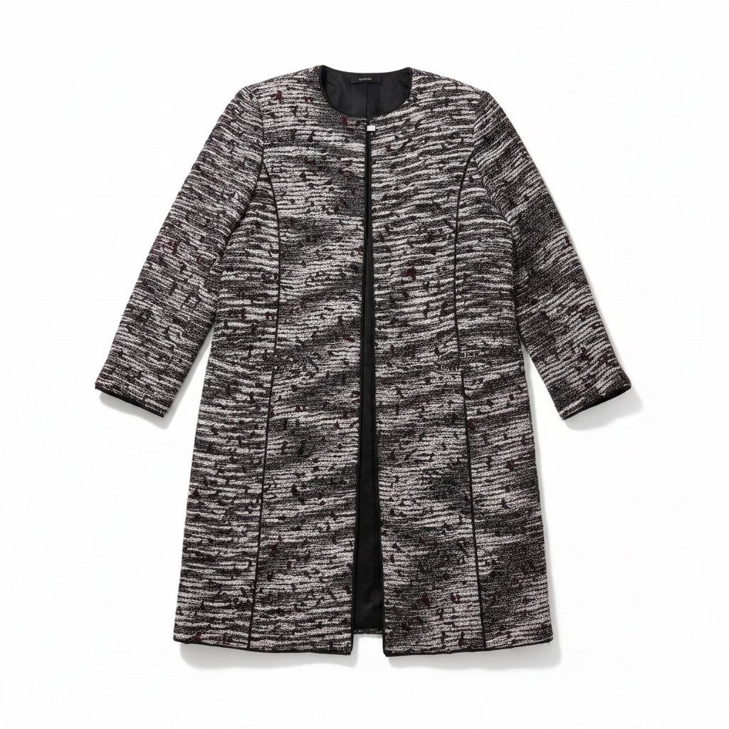 Oscar de la Renta tweed open-front coat